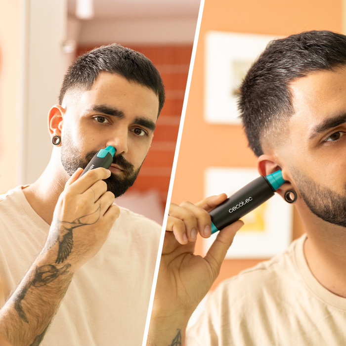 Trimmer pentru nas și urechi Cecotec PrecisionCare NoseTrim, lamă din oțel inoxidabil, alimentare pe baterii