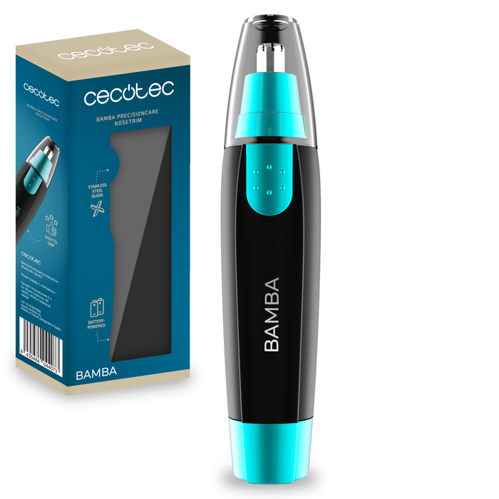 Trimmer pentru nas și urechi Cecotec PrecisionCare NoseTrim, lamă din oțel inoxidabil, alimentare pe baterii
