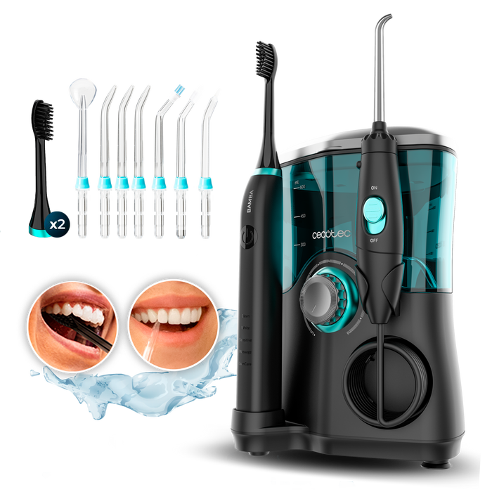 Irigator bucal Cecotec ToothCare Jet Clean, rezervor 600 ml, 10 trepte de presiune, 5 moduri