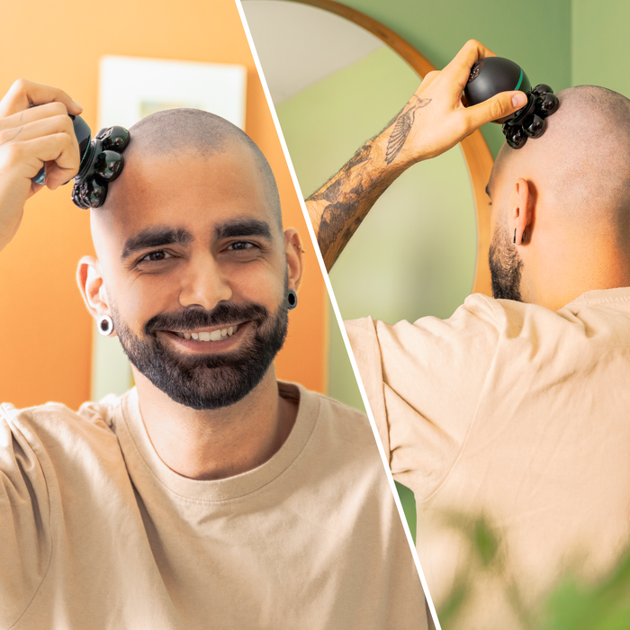 Aparat de ras pentru cap Cecotec PrecisionCare Skull Shaver, 7 lame flotante, autonomie 60 min, bază de încărcare