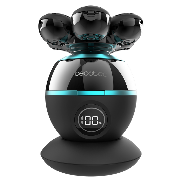 Aparat de ras pentru cap Cecotec PrecisionCare Skull Shaver, 7 lame flotante, autonomie 60 min, bază de încărcare