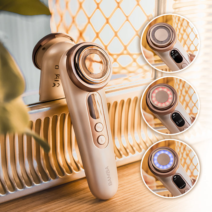 Aparat de masaj facial cu fototerapie Cecotec FaceCare LightSonic, 3 moduri, 5 trepte EMS, 60 min autonomie