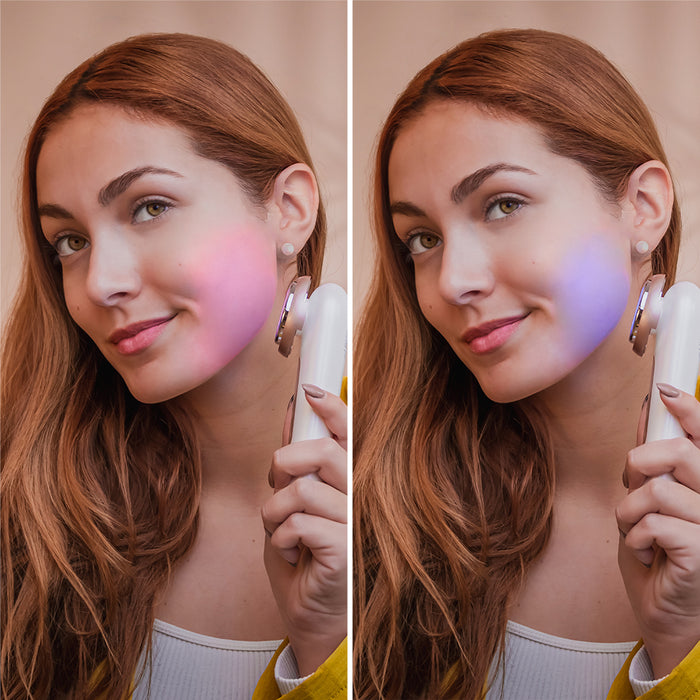 Aparat de masaj facial cu fototerapie Cecotec FaceCare LightSonic, 3 moduri, 5 trepte EMS, 60 min autonomie