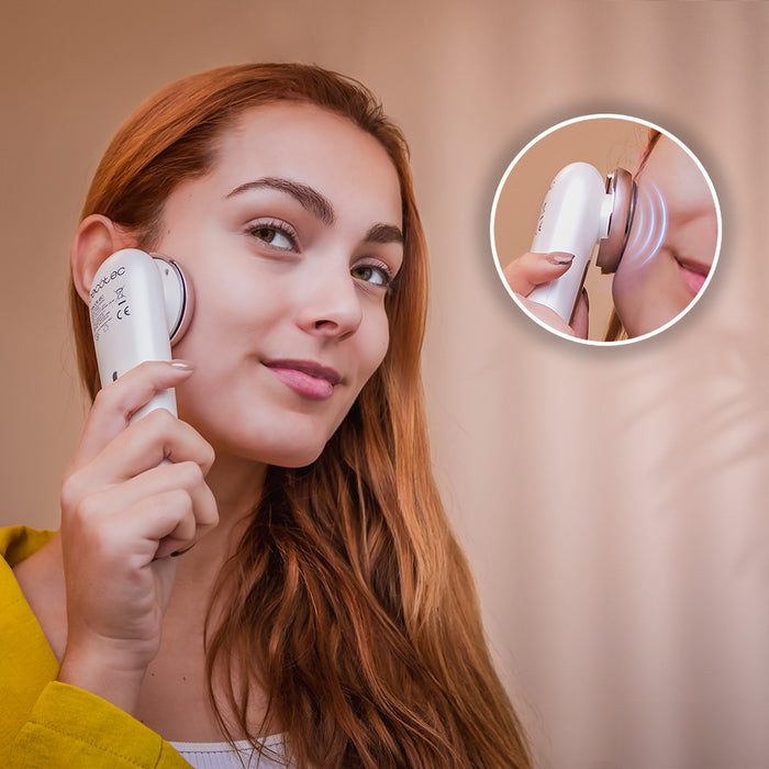 Aparat de masaj facial cu fototerapie Cecotec FaceCare LightSonic, 3 moduri, 5 trepte EMS, 60 min autonomie
