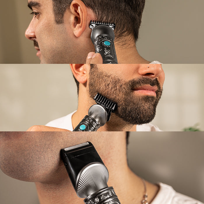 Aparat de tuns părul și barba Cecotec PrecisionCare Samurai Profiling, 6500 rpm, baterie 2000 mAh, 10 piepteni