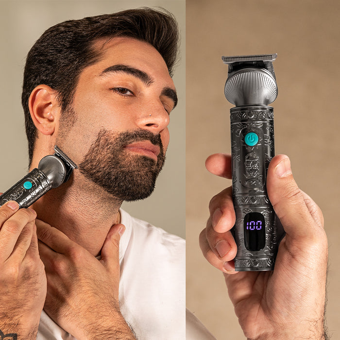 Aparat de tuns părul și barba Cecotec PrecisionCare Samurai Profiling, 6500 rpm, baterie 2000 mAh, 10 piepteni