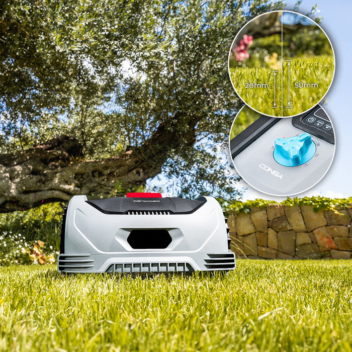Robot de tuns gazon Cecotec Conga GrassHopper 500 Connected, 500 m², 20–50 mm, lățime de tăiere 160 mm