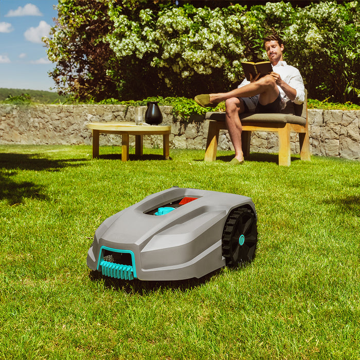 Robot de tuns gazonul Cecotec Conga GrassHopper 800 Connected, 800 m², pantă maximă 35%, baterie 4000 mAh
