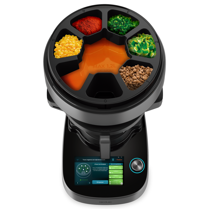 Robot de bucătărie multifuncțional Cecotec Mambo CooKing Victory, 1600 W, bol de 4,5 l, 37 de funcții, negru