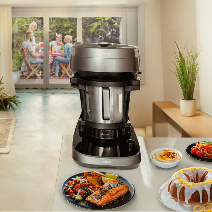 Robot de bucătărie multifuncțional Cecotec Mambo CooKing Unique, 2100 W, 4,7 l, 37 funcții, negru