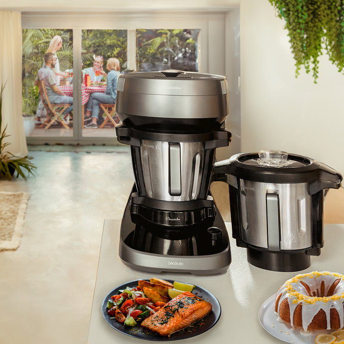 Robot de bucătărie multifuncțional Cecotec Mambo CooKing Total Gourmet, 4,5 l, 2100 W, 37 funcții, negru
