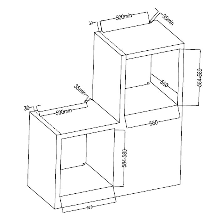 Cuptor încorporabil convențional Cecotec Bolero Hexa C126400 Line A, 80 l, 2800 W, clasa A, inox
