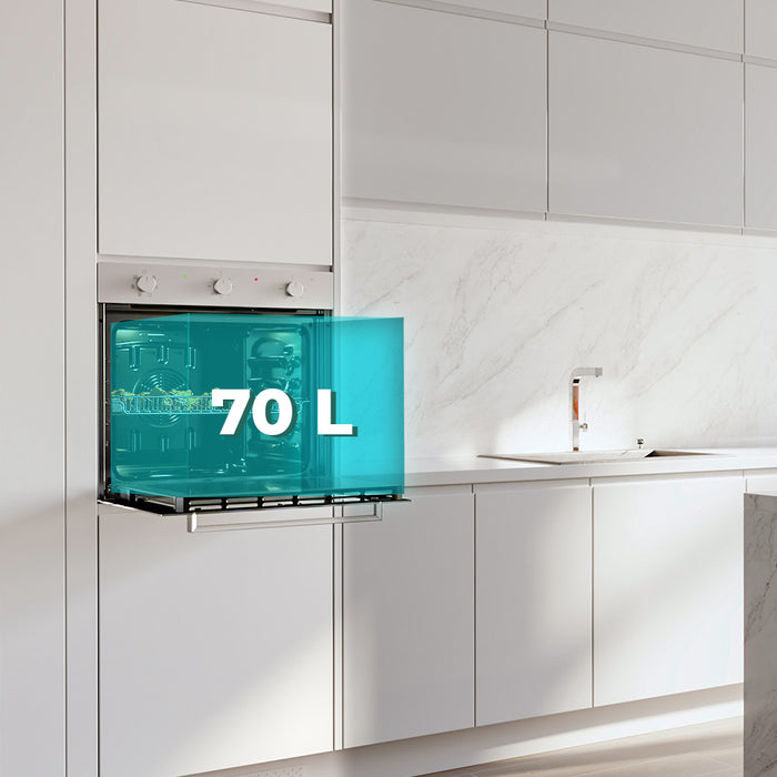 Cuptor multifuncțional încorporabil Cecotec Bolero Hexa M236000 Mirror Time A, 70 l, 2800 W, clasa A, efect oglindă