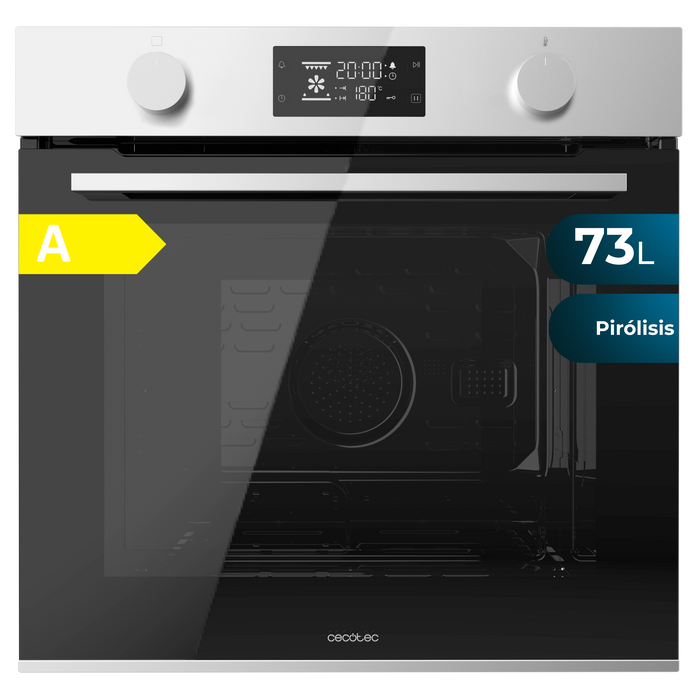 Cuptor încorporabil cu piroliză Cecotec Bolero Hexa P526000 Line A, 73 l, 2800 W, clasa A, inox