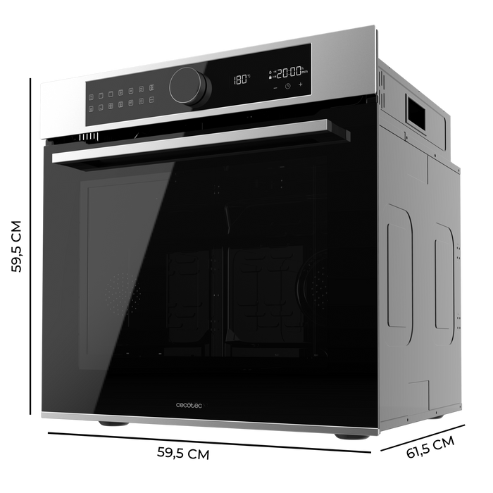 Cuptor încorporabil cu piroliză Cecotec Bolero Hexa P516000 Line A, 73 l, 3250 W, 14 funcții, clasa A