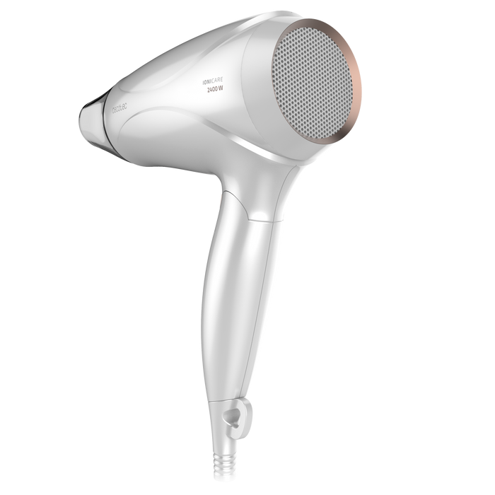 Uscător de păr de călătorie Cecotec IoniCare TravelWhite, 2400 W, 2 trepte de viteză, mâner pliabil