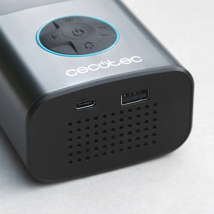 Pompă electrică Cecotec Air Max, presiune maximă 150 psi, baterie 2 × 2000 mAh, 8 × 5 × 13 cm