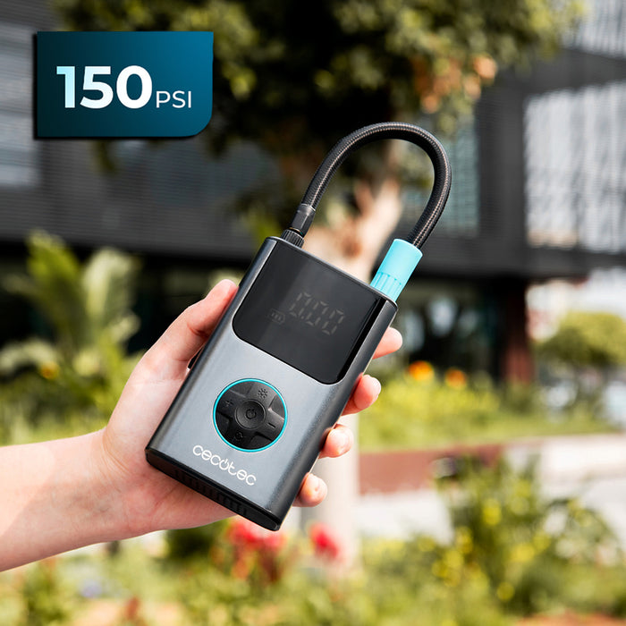 Pompă electrică Cecotec Air Max, presiune maximă 150 psi, baterie 2 × 2000 mAh, 8 × 5 × 13 cm
