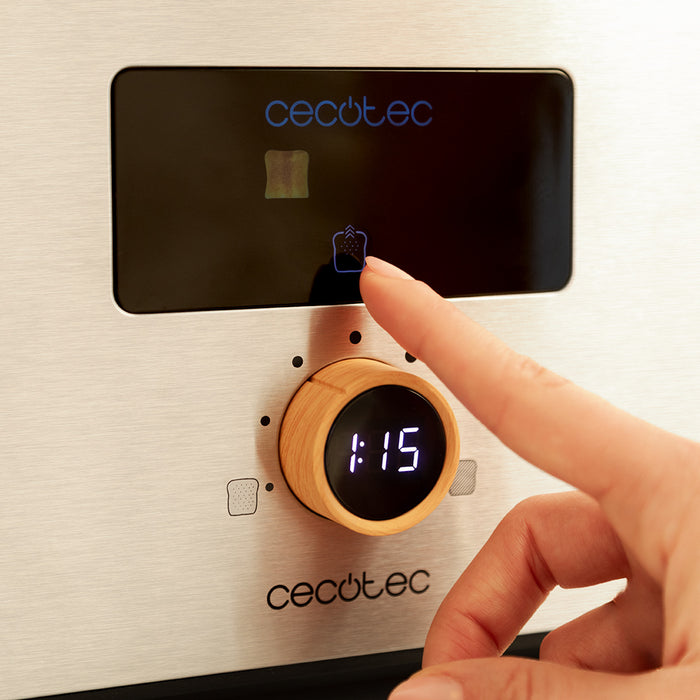 Prăjitor de pâine vertical Cecotec Touch&Toast Double, 950 W, 2 fante, inox