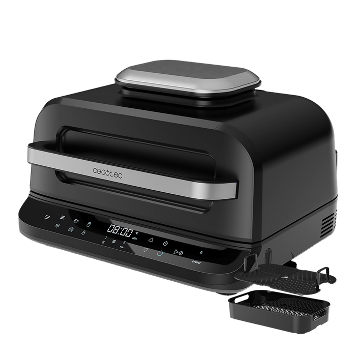 Friteuză cu aer cald cu grill Cecotec Cecofry FireDome 6000, 6 l, 2400 W, 6 moduri, neagră