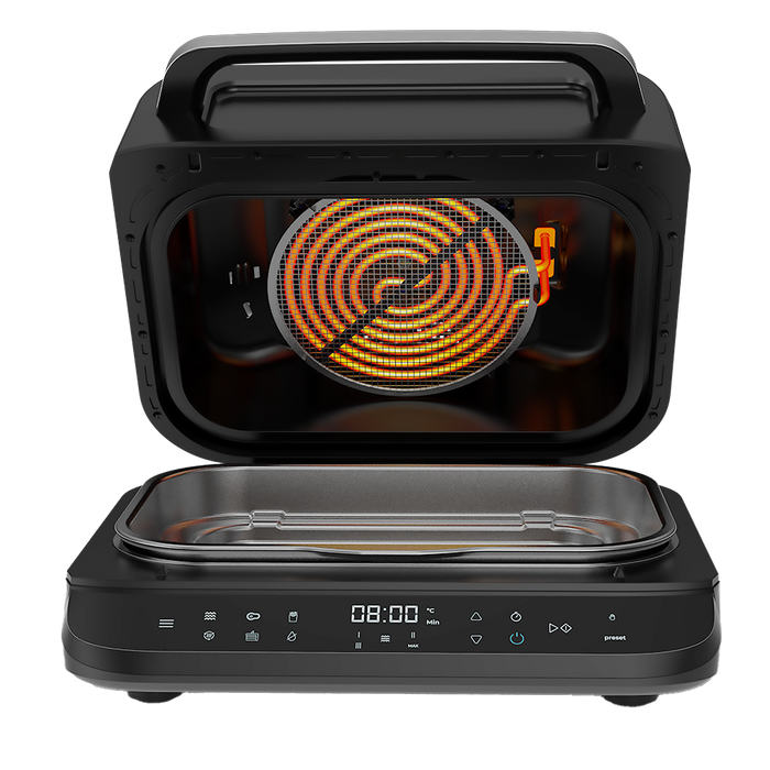 Friteuză cu aer cald cu grill Cecotec Cecofry FireDome 6000, 6 l, 2400 W, 6 moduri, neagră