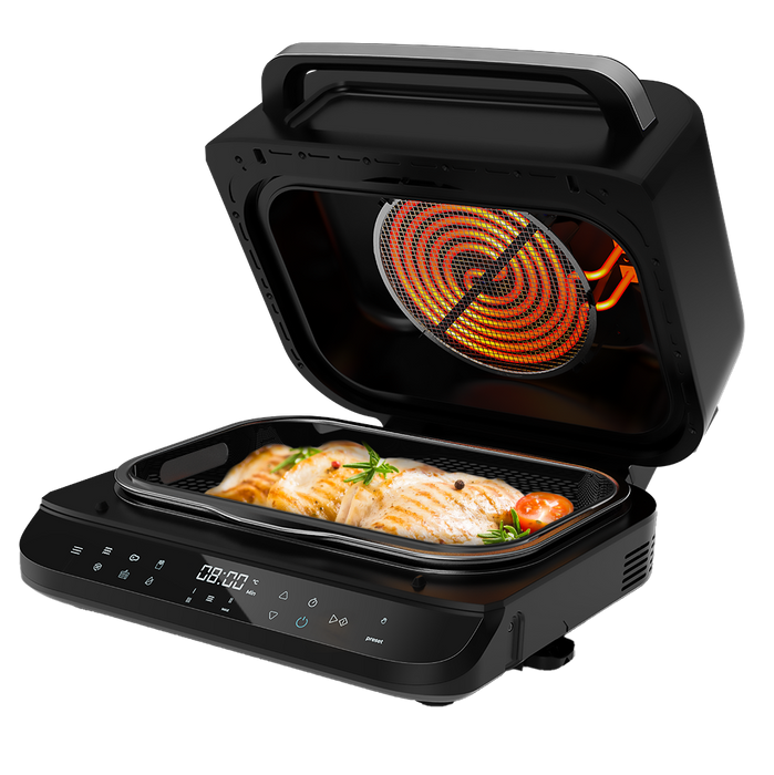 Friteuză cu aer cald cu grill Cecotec Cecofry FireDome 6000, 6 l, 2400 W, 6 moduri, neagră