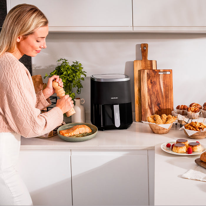 Friteuză cu aer Cecotec Cecofry Fantastik Window 4000, 4 l, 1400 W, neagră