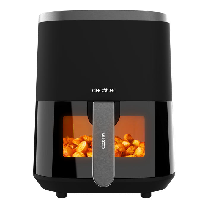 Friteuză cu aer Cecotec Cecofry Fantastik Window 4000, 4 l, 1400 W, neagră