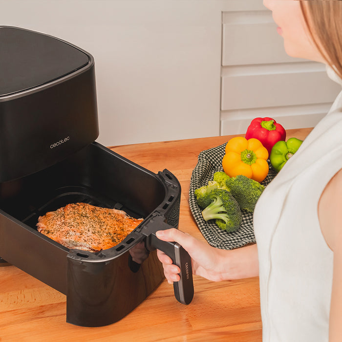 Friteuză cu aer cald Cecotec Cecofry Fantastik 5500, 5,5 l, 1500 W, 9 programe, neagră