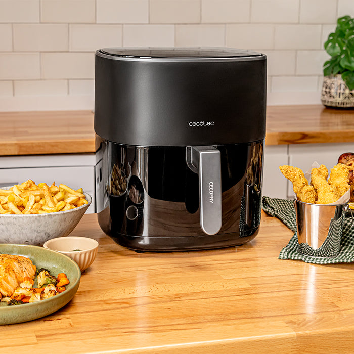 Friteuză cu aer Cecotec Cecofry Fantastik 6500, 6,5 l, 1700 W, 12 programe, neagră