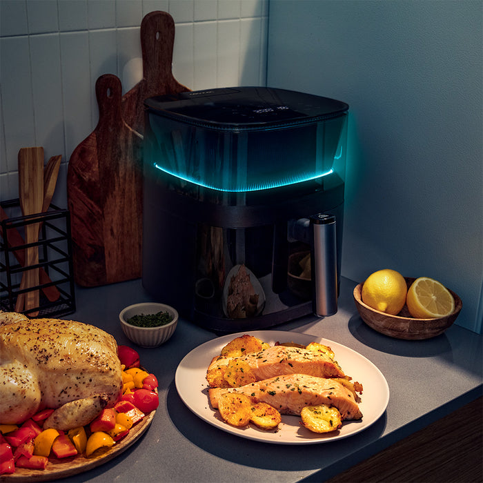 Friteuză cu aer cald Cecotec Cecofry Neon 5000, 5 l, 10 programe, neagră