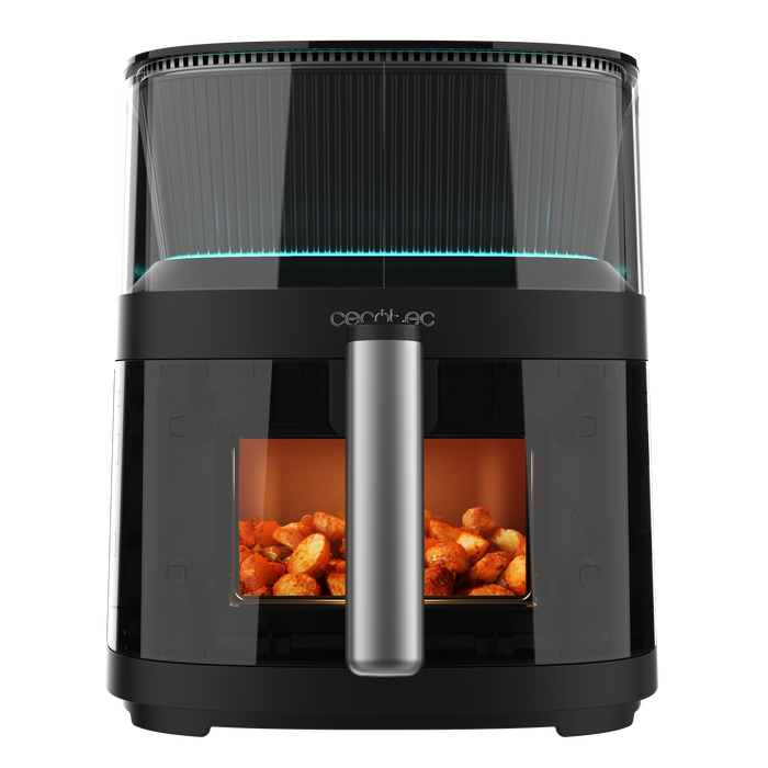 Friteuză cu aer cald Cecotec Cecofry Neon 5000, 5 l, 10 programe, neagră