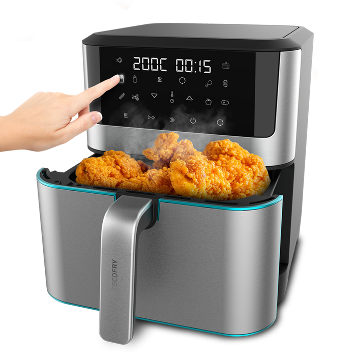 Friteuză cu aer Cecotec Cecofry Supreme 8000, 8 l, 1800 W, 10 programe, neagră