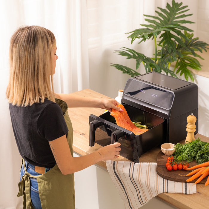 Friteuză cu aer cald Cecotec Cecofry Advance 9000 Window, 9 l, 2200 W, neagră