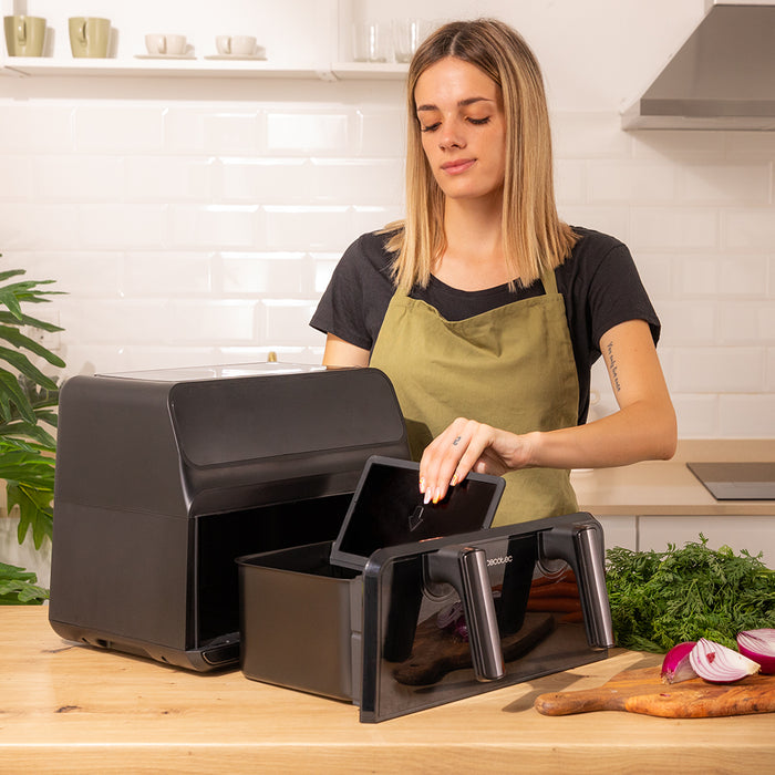 Friteuză cu aer cald Cecotec Cecofry Advance 9000 Window, 9 l, 2200 W, neagră