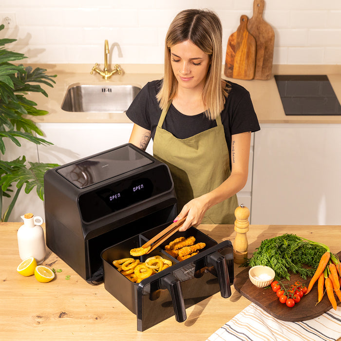 Friteuză cu aer cald Cecotec Cecofry Advance 9000 Window, 9 l, 2200 W, neagră