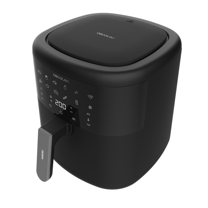 Friteuză cu aer cald Cecotec Cecofry Bombastik 6000 Edge, 6 l, 1700 W, 12 programe, neagră