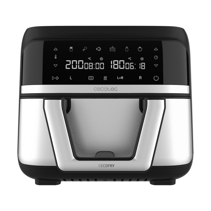 Friteuză cu aer cald Cecotec Cecofry Dual 9000, 9 l, 2850 W, inox