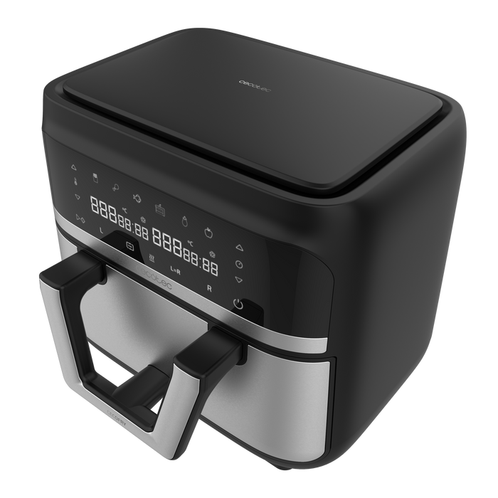 Friteuză cu aer cald Cecotec Cecofry Dual 9000, 9 l, 2850 W, inox