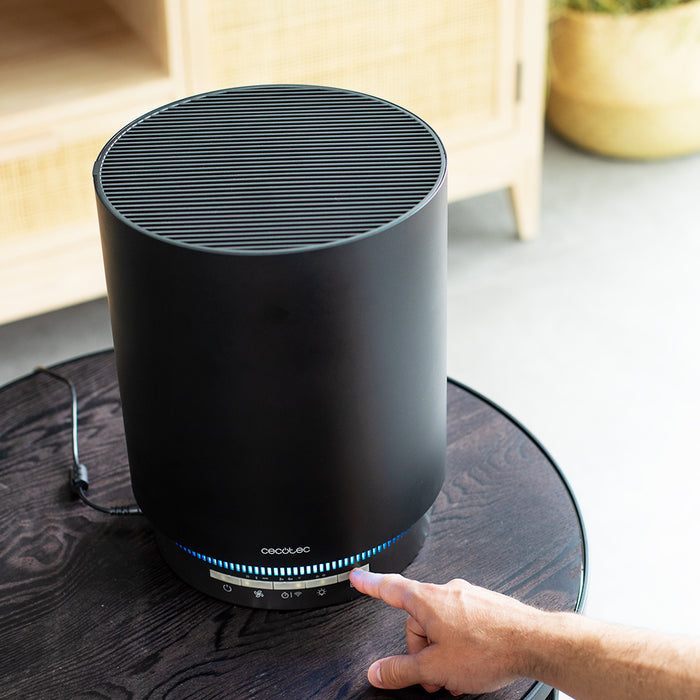 Purificator de aer Cecotec TotalPure 1800 Style Pro Connected, 130 m³/h, acoperire 40 m³, 4 etape de filtrare, Wi-Fi