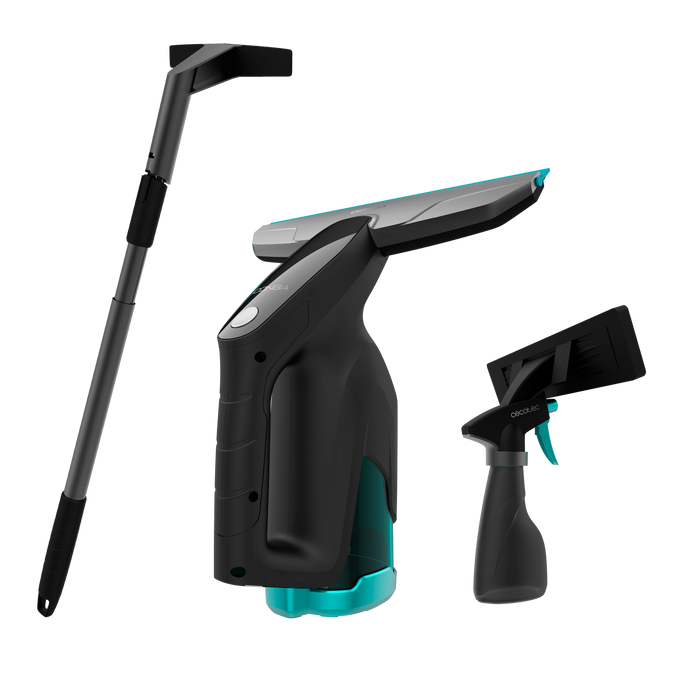 Aspirator pentru geamuri Cecotec Conga Popstar Glass Titanium, 3 în 1, autonomie 40 min, rezervor 100 ml