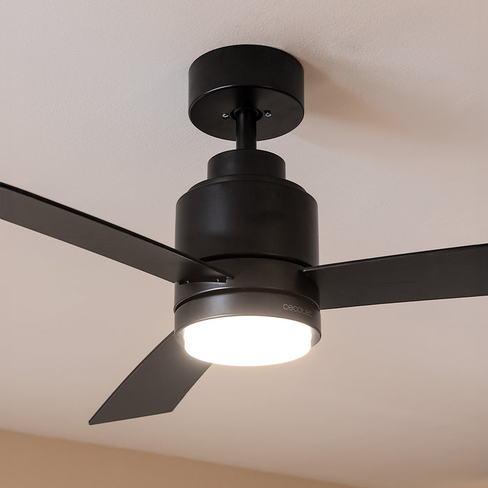 Ventilator de tavan Cecotec EnergySilence Aero 4850 Style Black, 30 W, diametru 122 cm, 6 trepte, negru