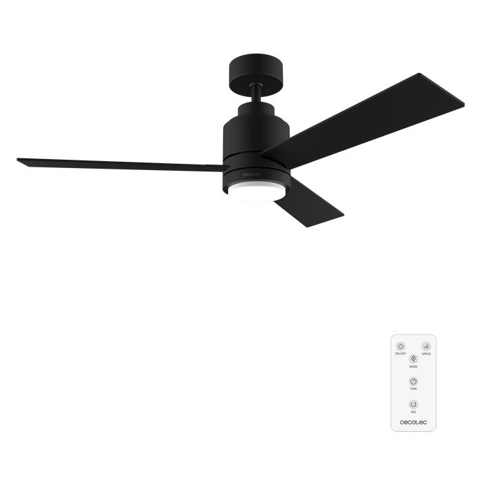 Ventilator de tavan Cecotec EnergySilence Aero 4850 Style Black, 30 W, diametru 122 cm, 6 trepte, negru