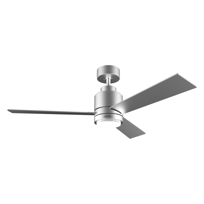 Ventilator de tavan cu iluminare Cecotec EnergySilence Aero 4800 Style Steel, 30 W, diametru 122 cm, 6 trepte, finisaj oțel