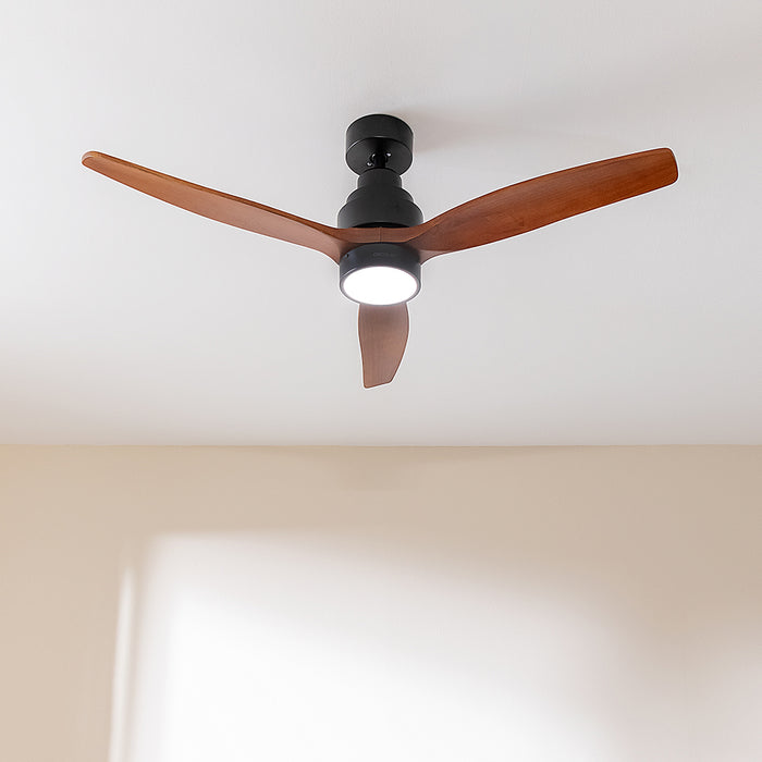 Ventilator de tavan Cecotec EnergySilence Aero 5300 Black&Wood Design, 40 W, diametru 132 cm, 6 trepte