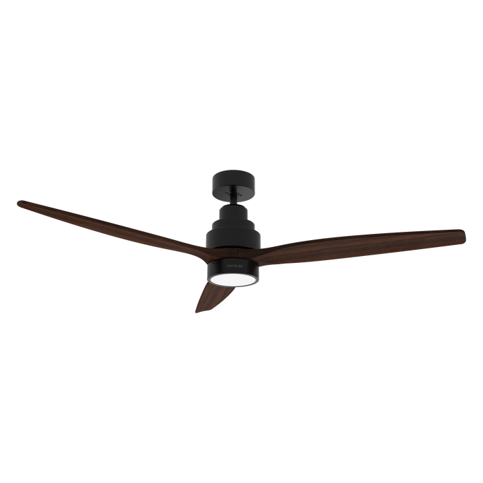 Ventilator de tavan Cecotec EnergySilence Aero 5300 Black&Wood Design, 40 W, diametru 132 cm, 6 trepte
