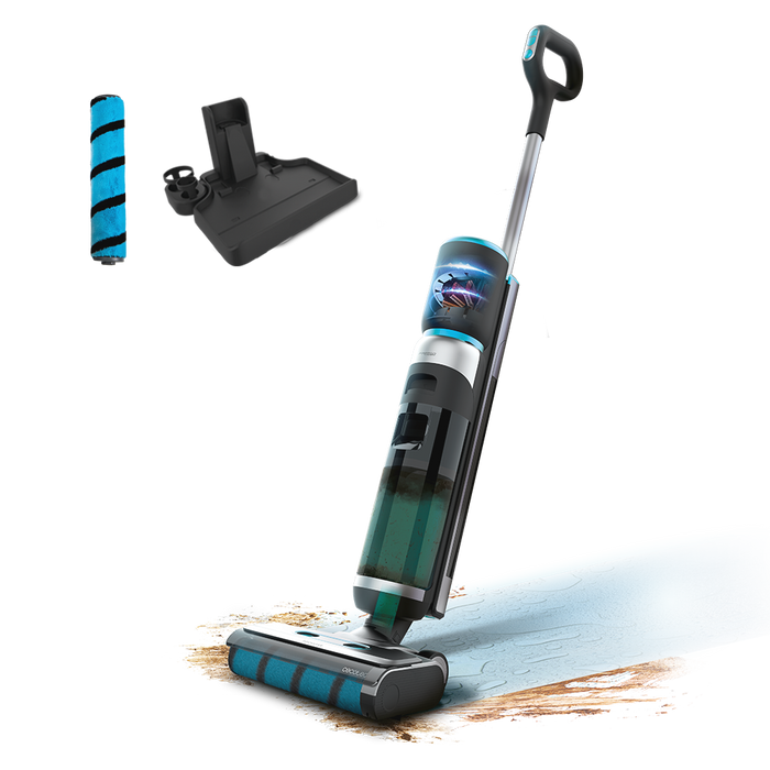 Mop electric Cecotec FreeGo Wash&Vacuum, 200 W, autonomie 35 min, rezervoare 700 ml + 700 ml
