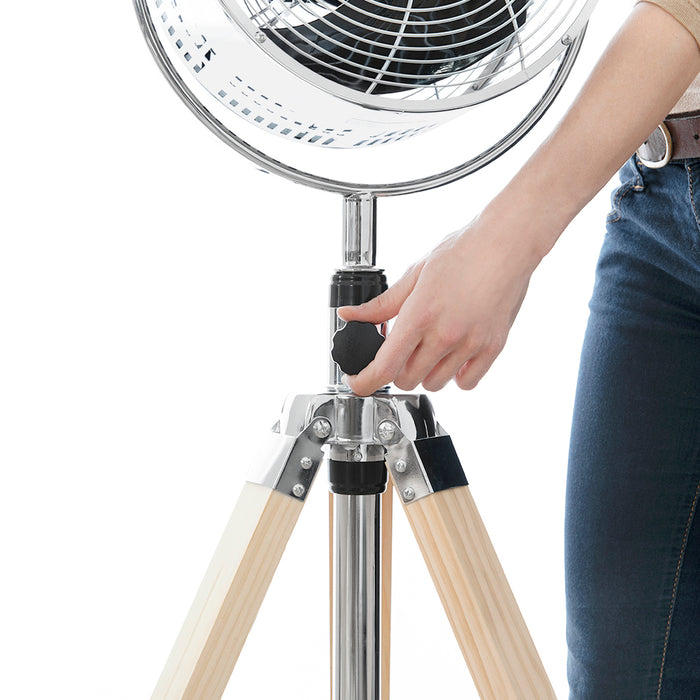 Ventilator cu trepied Cecotec EnergySilence 1200 Woody, 80 W, diametru 30 cm, 3 trepte, aspect lemn