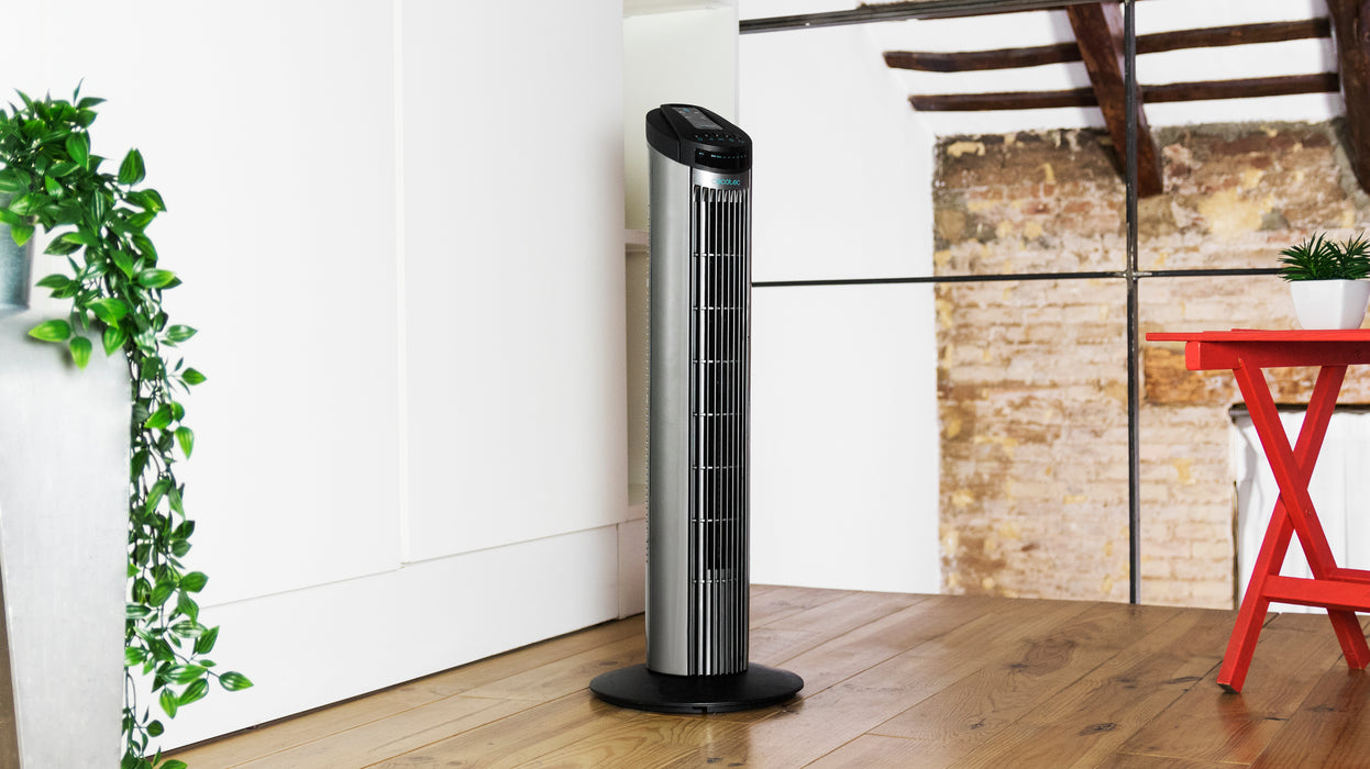 Ventilator turn Cecotec EnergySilence 890 Skyline, 50 W, 3 viteze, 76 cm, gri