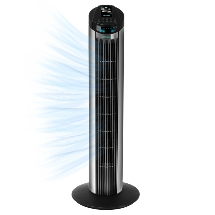 Ventilator turn Cecotec EnergySilence 890 Skyline, 50 W, 3 viteze, 76 cm, gri
